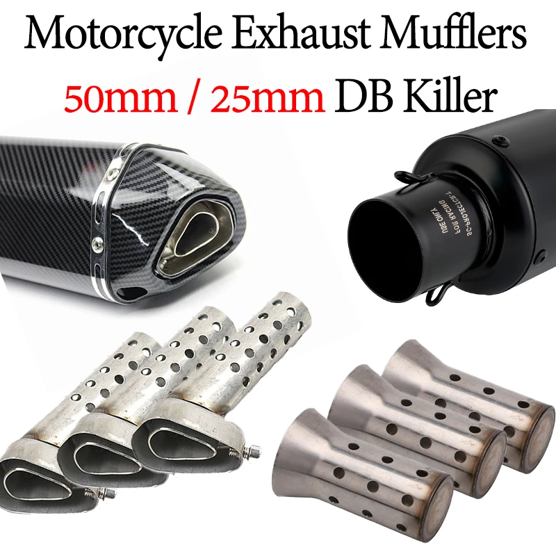25 51Mm Silenziatore Per Tubi Di Scarico Moto Silenziatore Db Killer Per Akrapovic Sc Project M4 Ar Tubi Slip-On Per Tubo Di Scarico Moto
