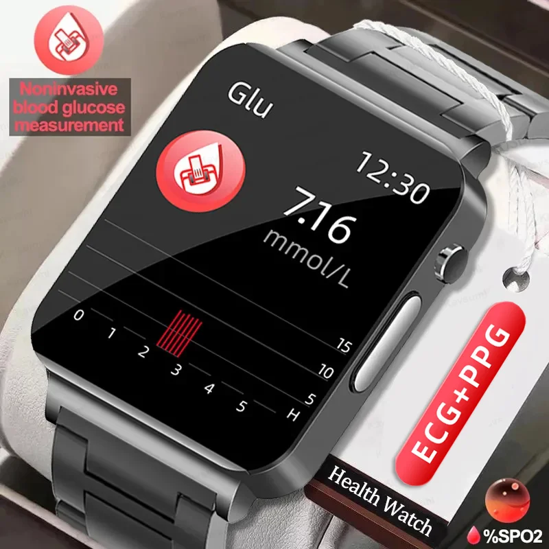 2023 Blood Glucose Smart Watch Men Ecg Blood Pressure Health Monitor Orologi Fitness Ip68 Smartwatch Impermeabile Da Donna Per Xiaomi