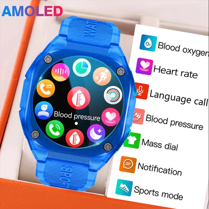 2024 New Smart Watch Men Amoled Screen 416*416 Sempre Su Display Orologio Donna Smartwatch Bussola Orologi Sportivi Per Huawei Xiaomi