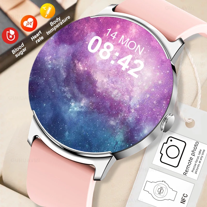 2023 Nfc Smart Watches Per Le Donne Glicemia Pressione Sanguigna Temperatura Corporea Frequenza Cardiaca Ip68 Smartwatch Impermeabile Per Android