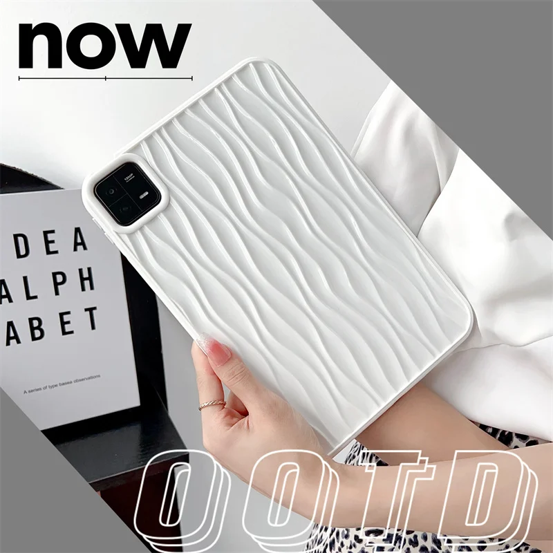 Cover Posteriore Stream Line Per Xiaomi Pad 6 Pro 2023 Custodia Mi Pad 6 5 Pro 11 Pollici Silicone Soft Funda Protezione Per Tablet Ultra Sottile