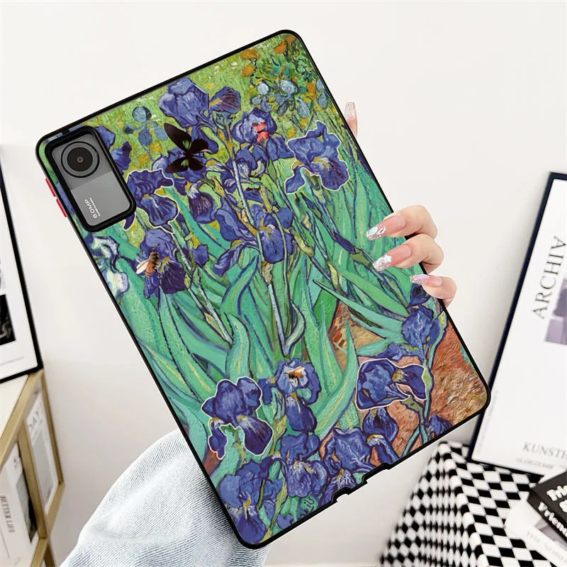 Per Xiaomi Pad 5 6 Pro Case Mi Pad 5Pro 6 Pro Iris Flower Starry Night Matte Cover Funda Tablet Per Xiaomi Redmi Se 2023 Custodie