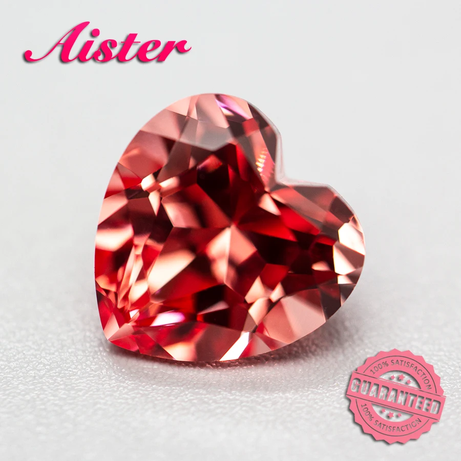 New Heart Cut Lab Grown Padparadscha Color Zaffiro Pietra Preziosa Sciolta Con Certificato Agl