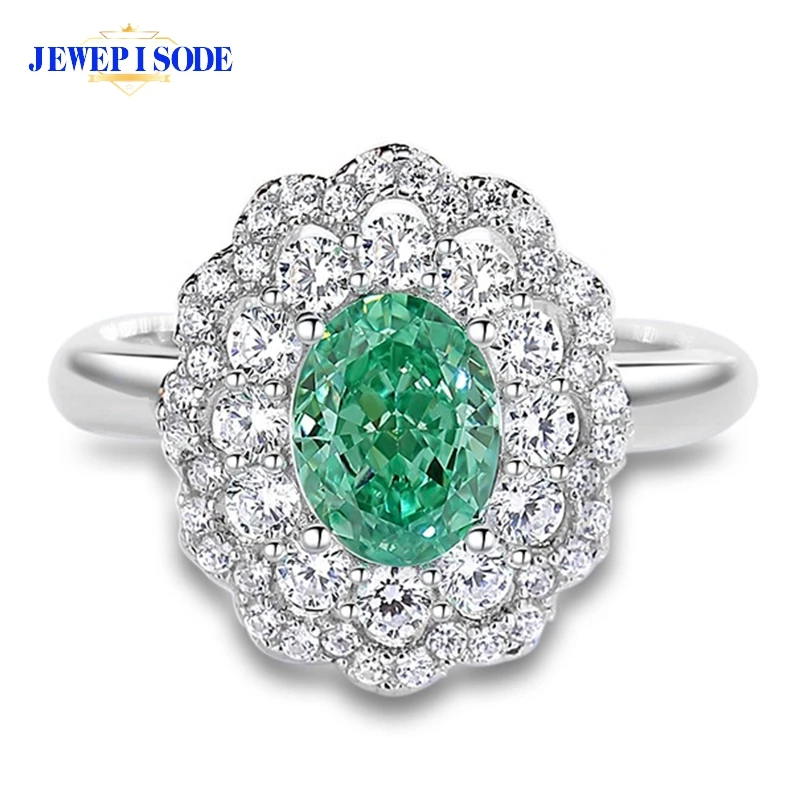 Trendy Solid 925 Sterling Silver 1.5Ct Ovale Paraiba Tourmaline Padparadscha Cocktail Party Ring Donna Gioielleria Raffinata Spedizione Gratuita