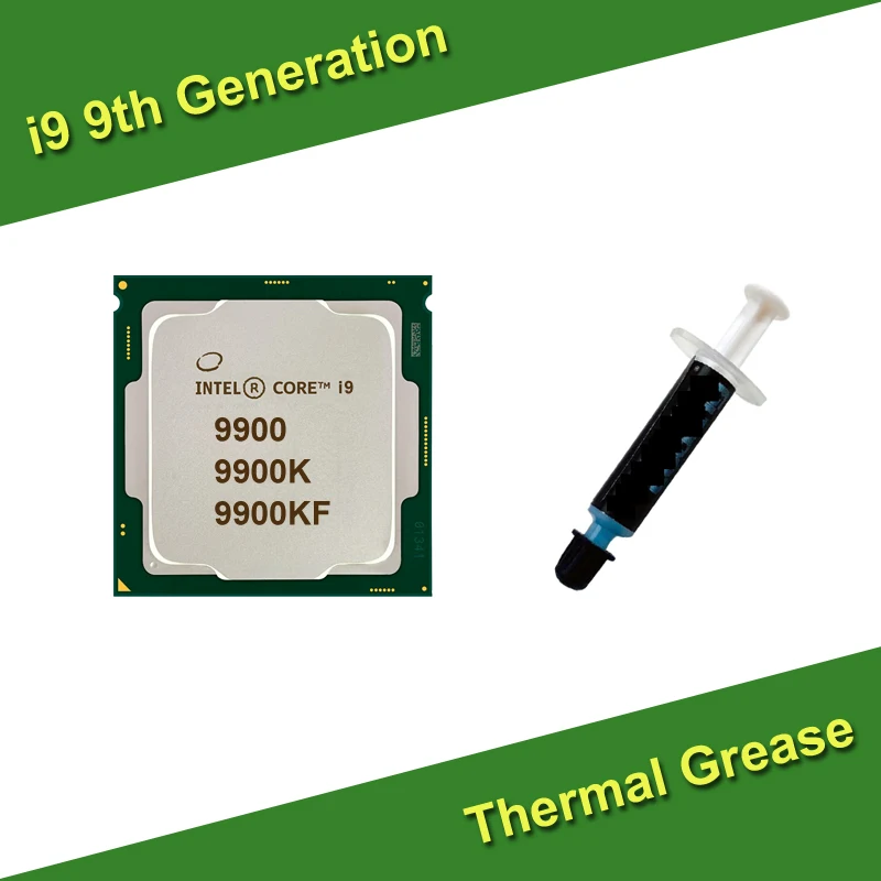 Processore Intel Core I9 9900K Con Grasso Termico I9 Cpu I9 9900 Di Nona Generazione Con Parti In Pc Con Pasta Termica 2 Anni Di Garanzia
