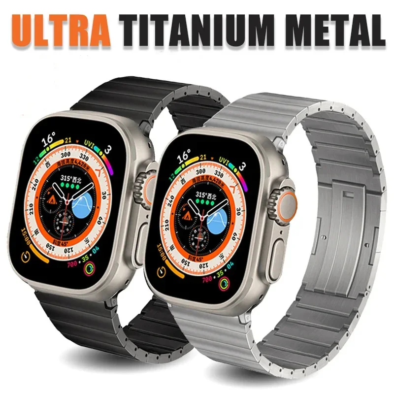 Adatto Per Cinturino Per Orologio In Lega Di Titanio Apple Watch Huawei Buckle One Ball Bamboo Joint Watch Strap Iwatch Strap