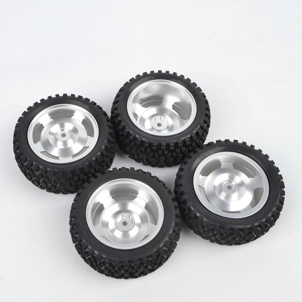 Ruote Buggy In Alluminio Con Pneumatico (Anteriore/Posteriore) Per Tamiya Df02 Avante Dt-03T Dark Impact Top Force Td4 Kyosho 4Wd 1:10 Rc Car Buggy