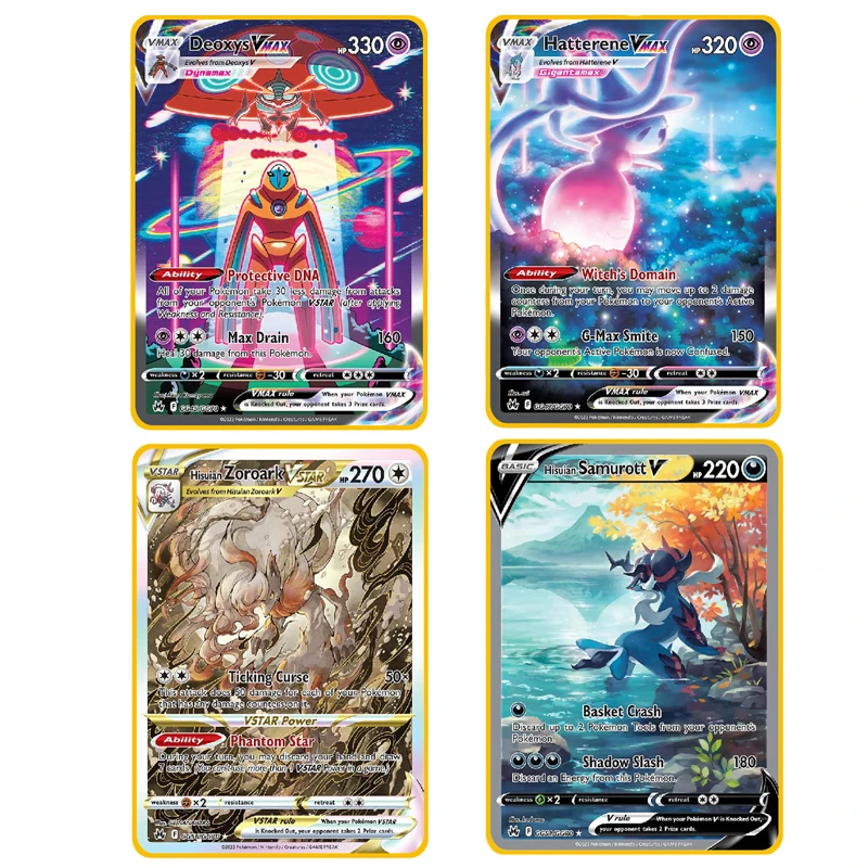 2024 Carte Pokemon Inglesi In Metallo Lettere Golden Dialga Giratina Arceus Shiny Iron Pokemon Vstar Vmax Gx Gioco Giocattoli Per Bambini Regalo