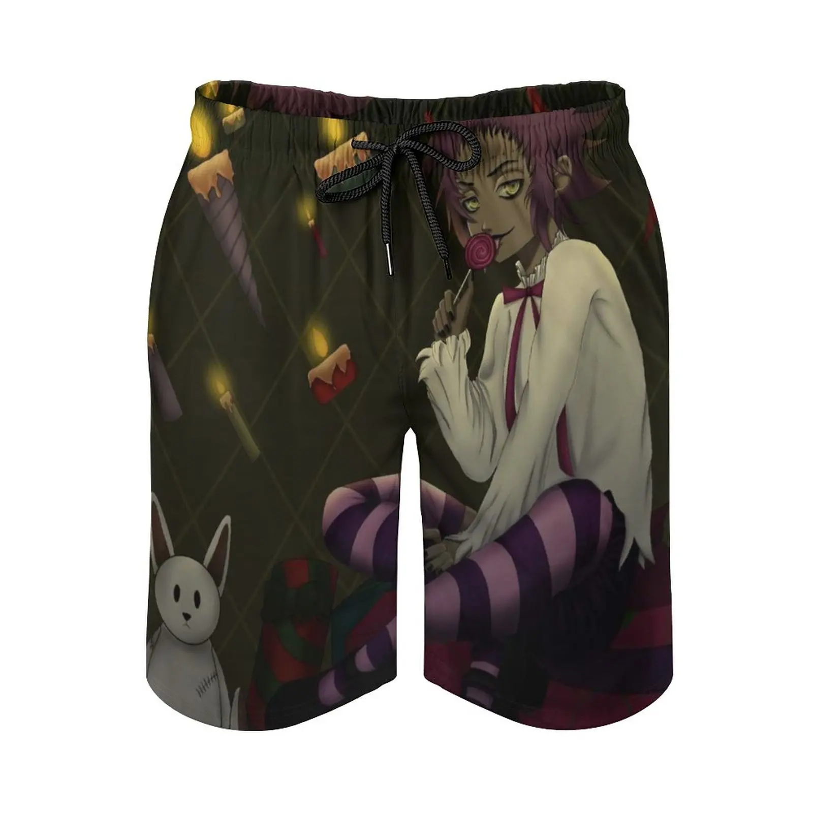 Road Kamelot Men'S Beach Shorts Quick Dry Travel Swimsuit Trunks Surf Pants Sports Pants Road Kamelot Anime Manga D Gray Man