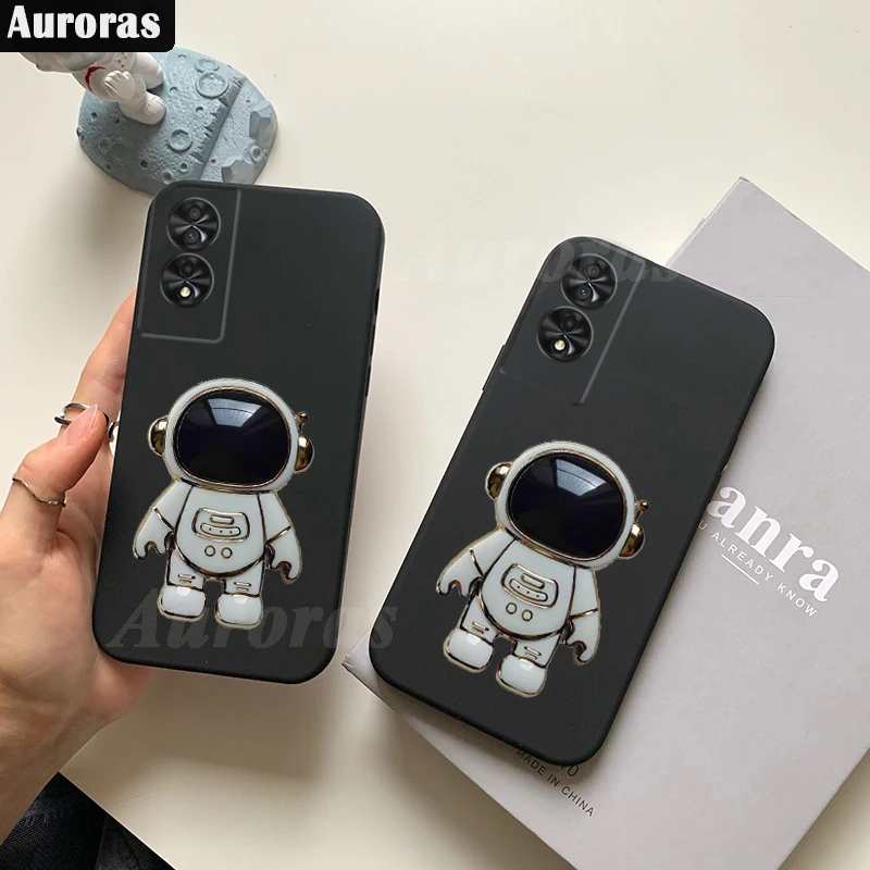 Auroras Per Tcl 40 Nxtpaper Custodia 4G Con Staffa Astronauta Guscio Antiurto In Silicone Per Tcl 40 Nxtpaper 40 Xe 5G Cover Fundas