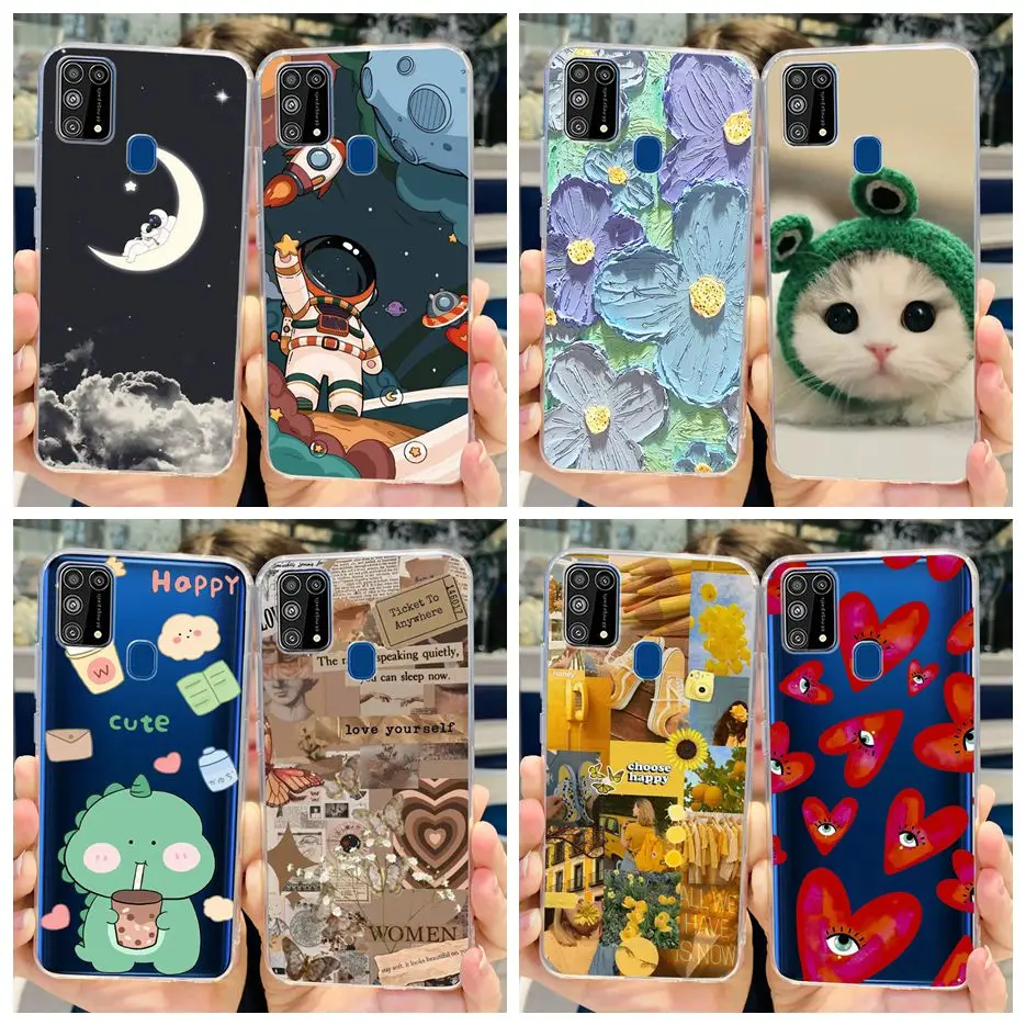 Per Samsung Galaxy M31 Case Sm-M315F New Fashion Painted Cover Custodia Morbida In Silicone Per Samsung M21S M 21 S M31 Fundas Coque