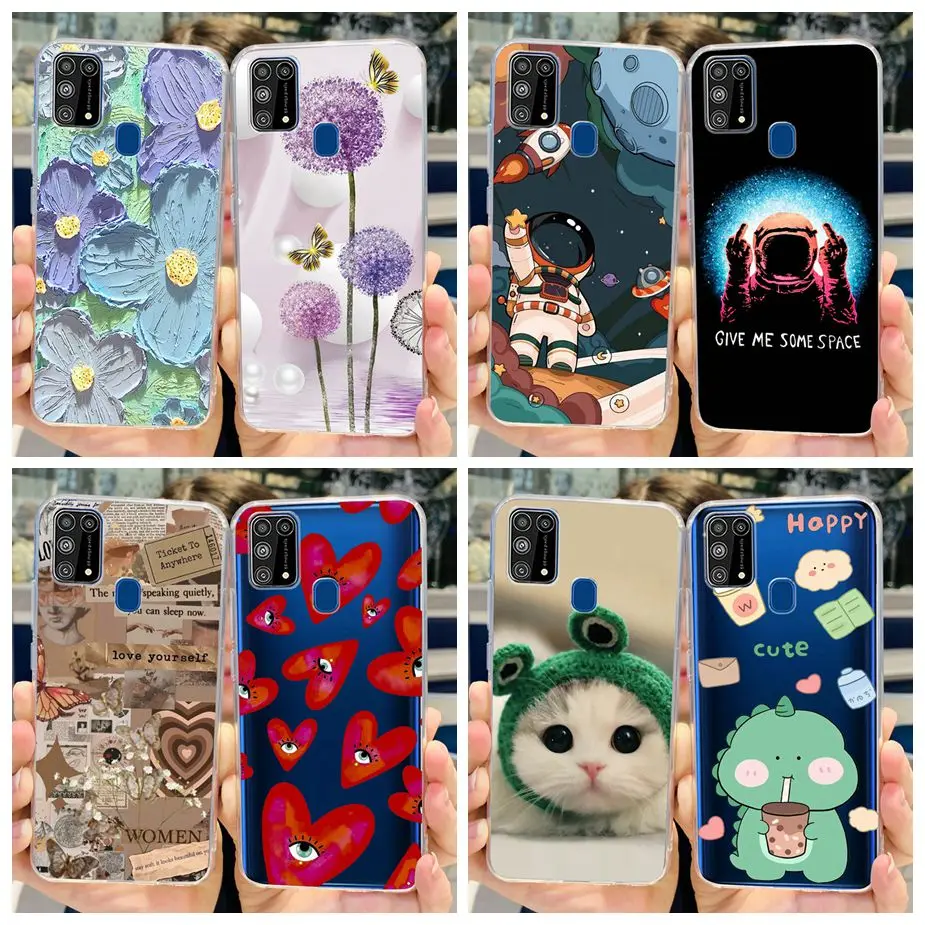 Per Samsung Galaxy M21S Custodia New Fashion Painted Cover Custodia Morbida In Silicone Tpu Trasparente Per Samsung M21 M 21 S Galaxym21 Shell