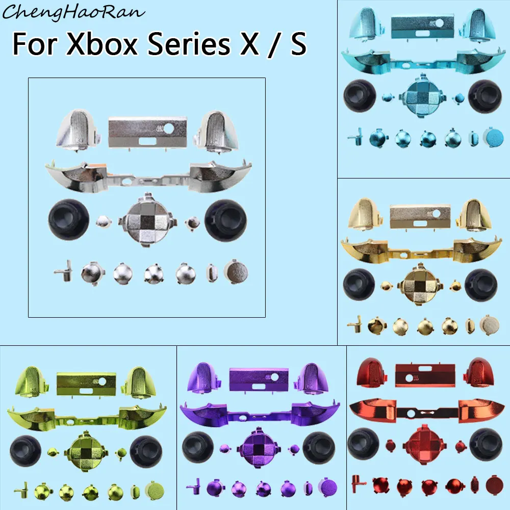 1 Pz Gamepad Button Parts Per Xbox Series X Game Controller Sostituzione Chrome Joystick D-Pad Button Kit Accessori