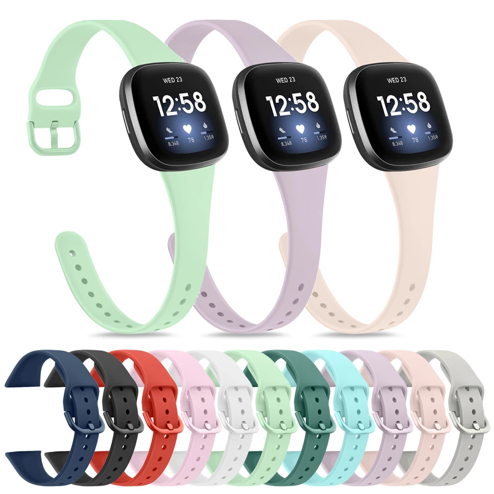 Cinturino Sottile In Silcone Per Fitbit Versa 3 Sense Band Soft Wrsitband Cinturino Correa Per Fitbit Sense Versa 4 Accessori Per Cinturini