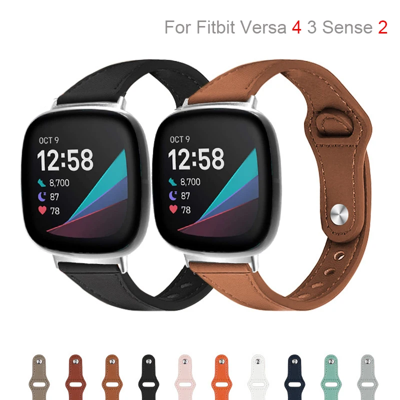 New Leather Band Loop Per Fitbit Sense 2 Donna Uomo Fashion Watch Bracciale Strap Correa Per Fitbit Versa 4 3