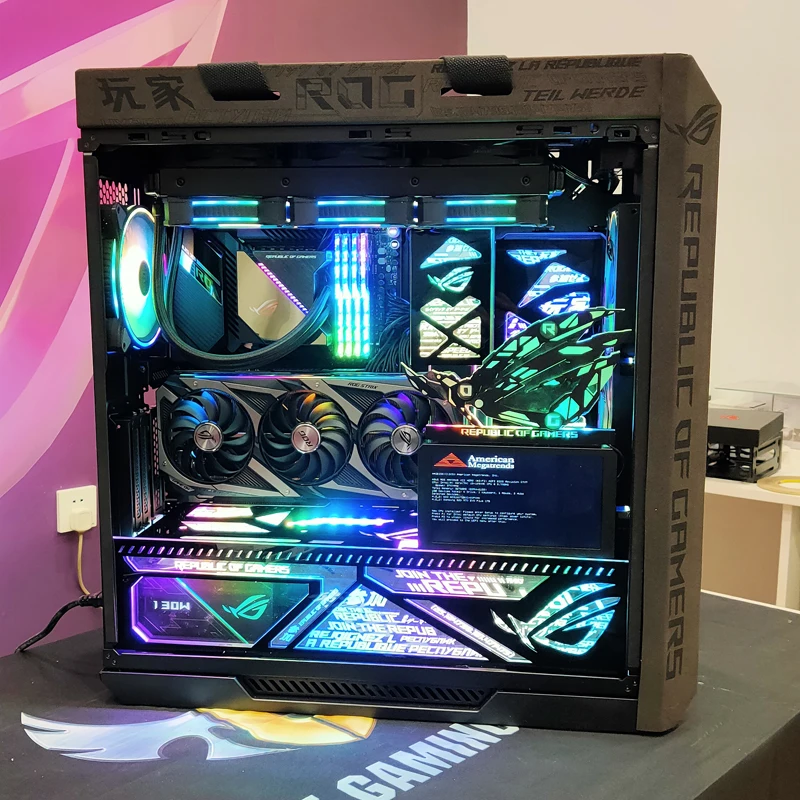 Asus Rog Strix Helios Gx601 Alimentatore Di Pc Case Warehouse Pannello Credenza Personalizzato Full Tower Cn (Origine) Sama