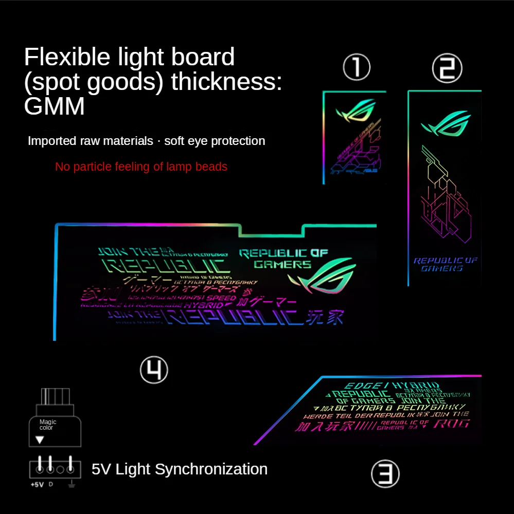 Asus Rog Strix Helios Gx601 Alimentatore Di Pc Case Warehouse Pannello Credenza Personalizzato Connettore 5V 3Pin Personalizzato