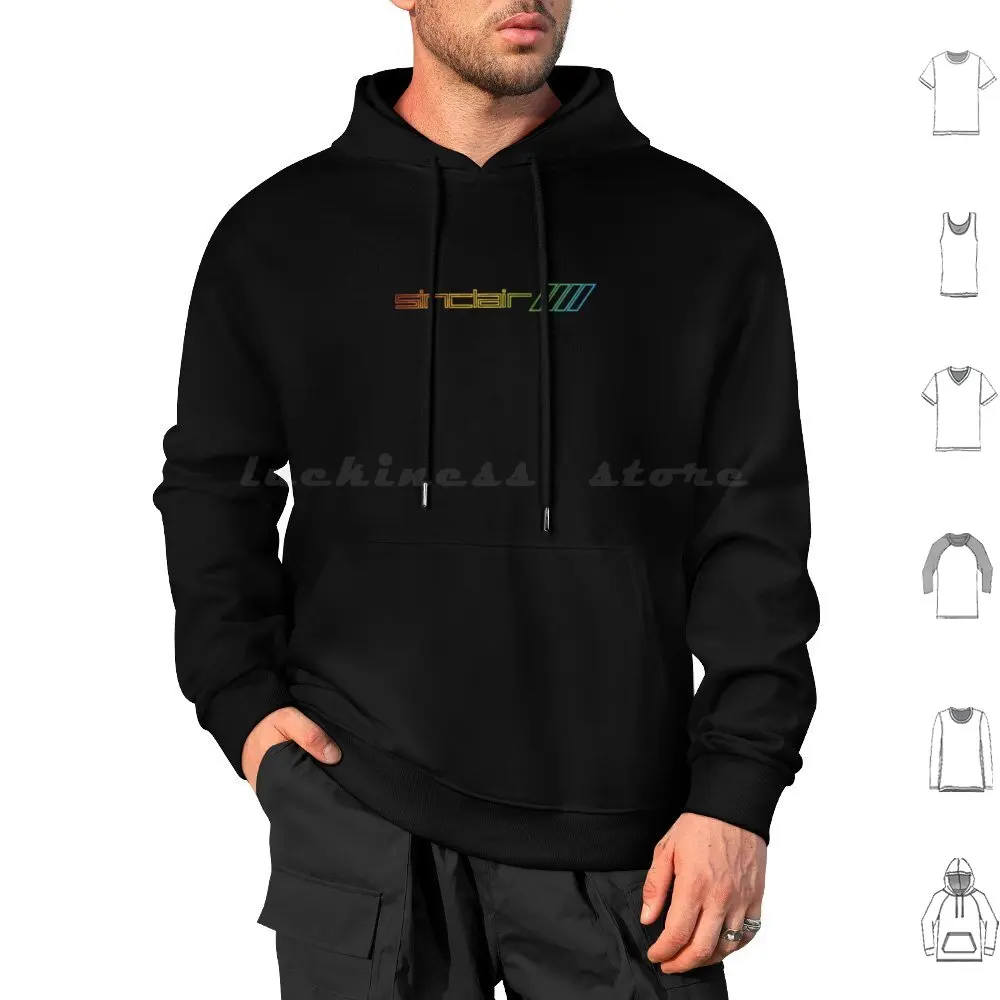Zx Spectrum Illustrated Felpa Con Cappuccio In Cotone Manica Lunga Zx Spectrum 48K 128K Computer 8 Bit Retro Amstrad Commodore Amiga Ghianda Oric