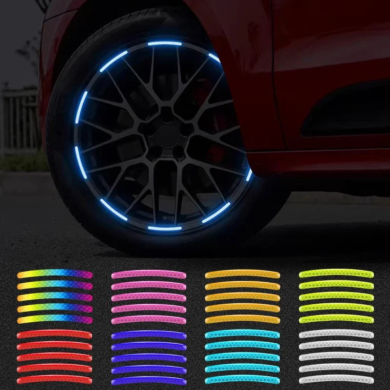 Car Wheel Hub Strisce Riflettenti Decorazione Sticker Per Dacia Lodgy 2 Mcv Duster Stepway 2021 Spring Logan Sandero Jogger Bigster