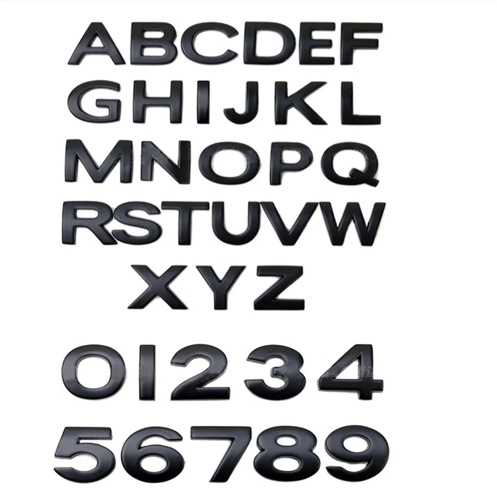 English Letter Car Logo Diy Digital Metal Sticker For Bmw F25 X5 E53 E70 X Series E84 X1 X3 E83