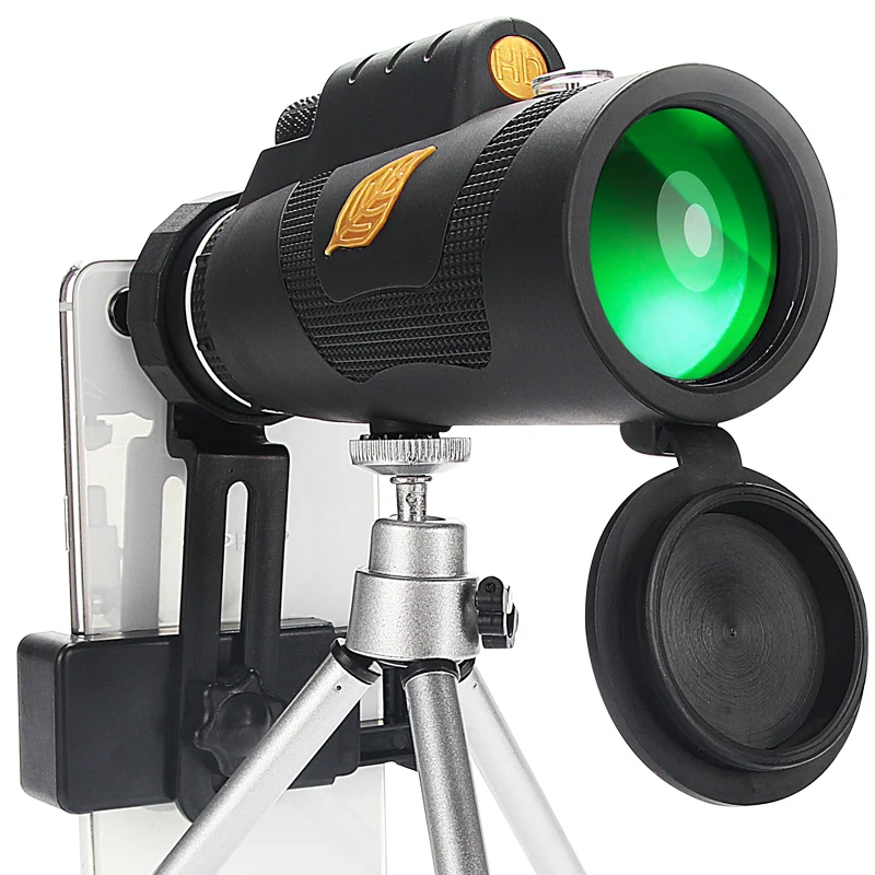 12X50 Powerful Monocular  Telescope , Optional Tripod And Smartphone Holder, Suitable For Hiking And Camping  Telescopio