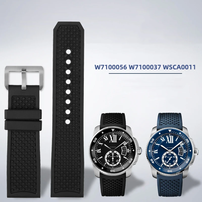 Cinturino Per Orologio In Gomma Siliconica Da 23Mm 24Mm Per Auto-Tier London Tank Caliber W7100056 Wgca0010 Wsca0006 Wsca Citizen Sports Watchband