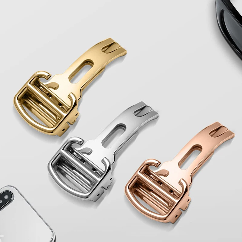 Fibbia Per Orologio Tutto In Acciaio Inossidabile Per Cartier Blue Balloon Tank London Santos Buckle Fibbia Argento/Dorato Di Alta Qualità