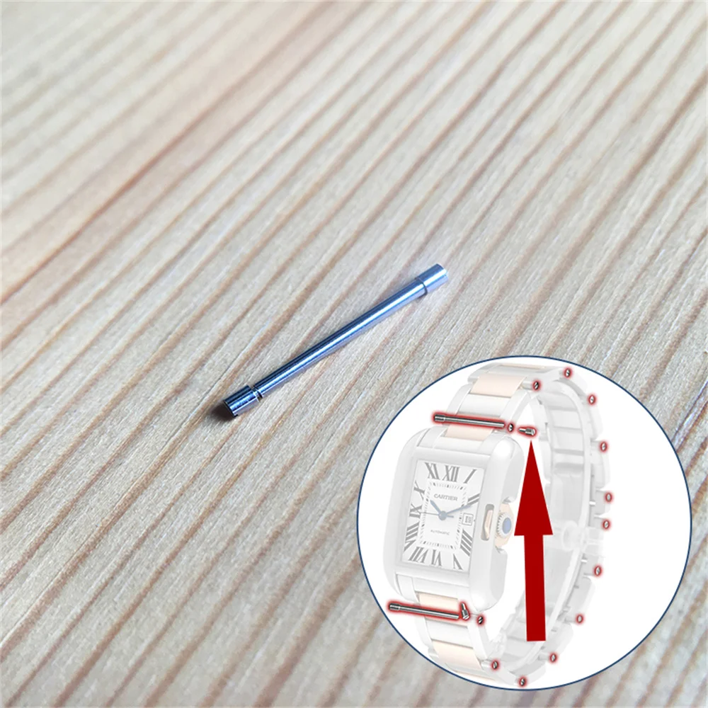 Tubo A Vite Per Orologio Per Cartier Tank Anglaise 3511 Watch Steel Band Rod