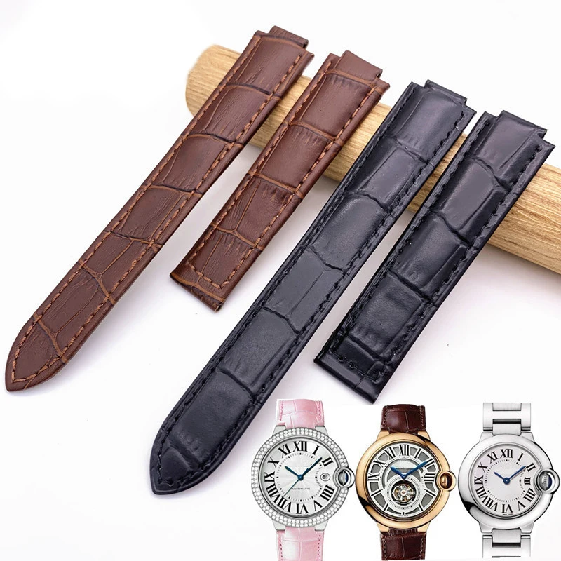 Accessori Per Orologi Cinturino In Pelle Da Uomo Per Cartier Blue Balloon Tank Santos Strap Women Outdoor Sports Cinturino Impermeabile