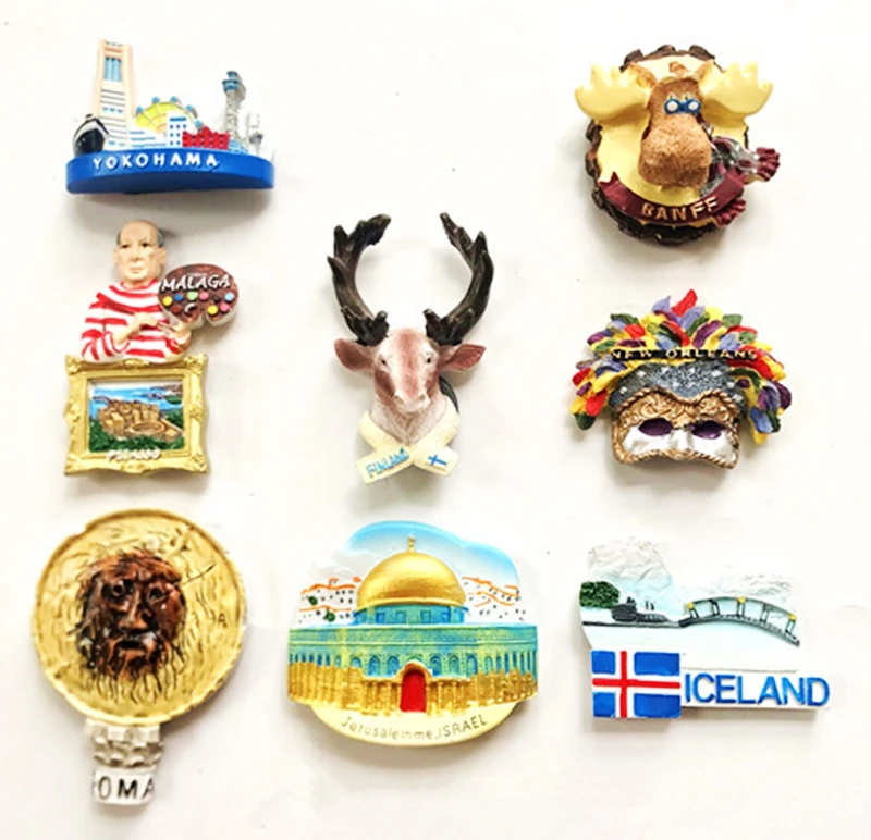 Giappone Kobe Svedese New York Spagna Serie 3D Magneti Per Il Frigo Souvenir Di Viaggio Frigorifero Adesivi Magnetici Decorazioni Per La Casa