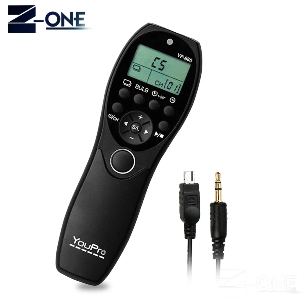 Yp-880Ii/Dc2 Timer Remote Control Per Nikon D7500 D7200 D7100 D5600 D5500 D750 D610 D600 P7700 P7800 D90 Df Mc-Dc2