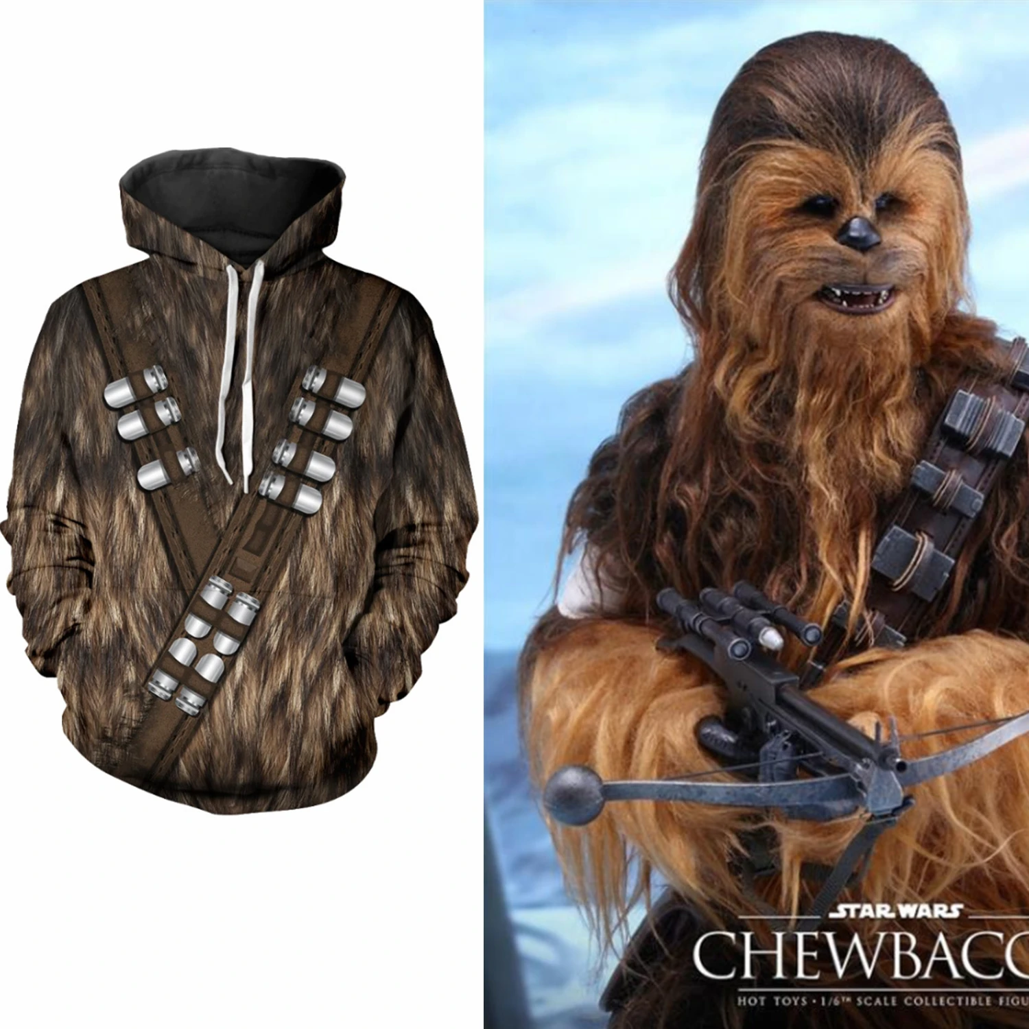 Star Wars Chewbacca Warrior Chewie Cosplay Felpe Con Cappuccio Giacche Pullover Con Cappuccio Felpa Adolescente Adulto Abbigliamento Sportivo Cappotto