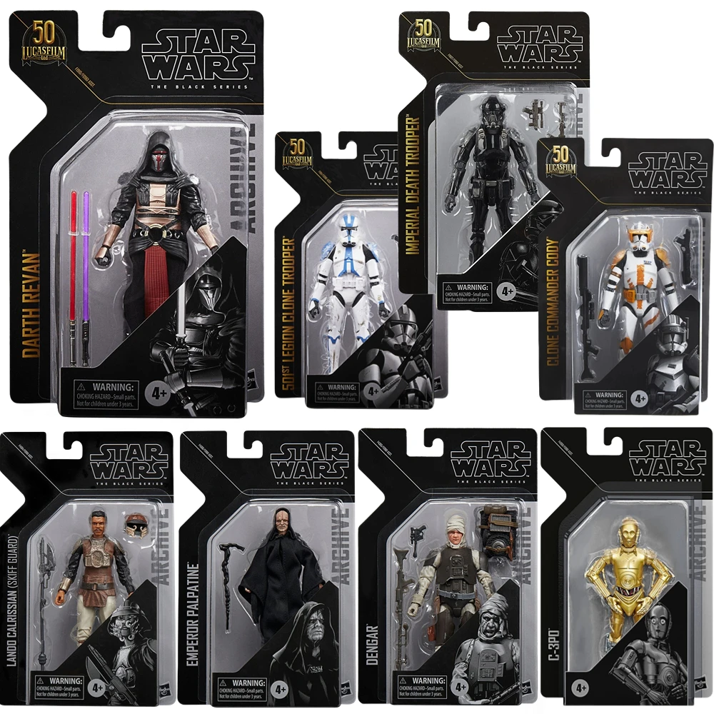 Y Star Wars Black Serie 50Th Anniversary Limited Darth Revan Obi Wan Kenobi Action Figure Model Toy Collection Hobby Gift