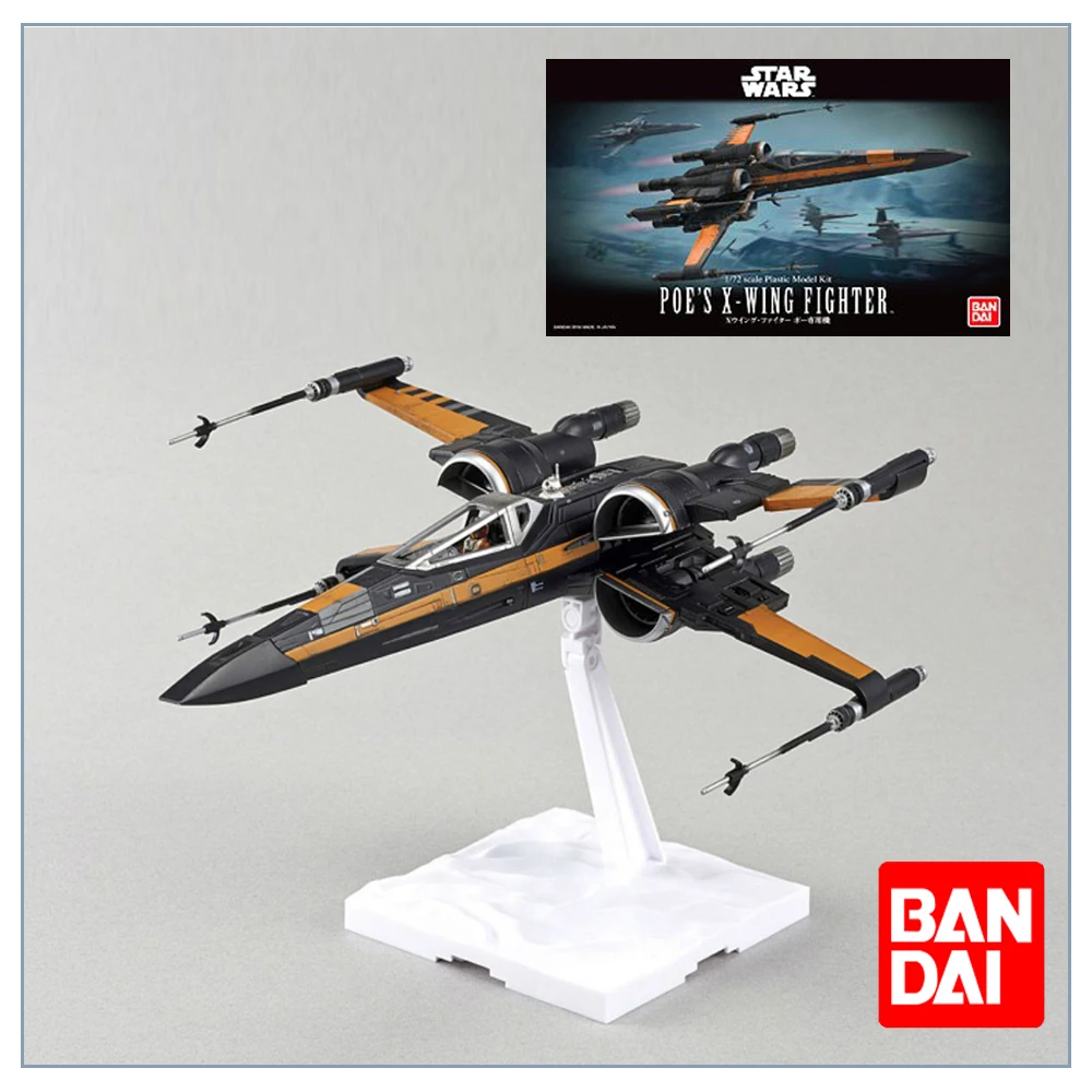 Bandai Star Wars Resistance X-Wing Star Fighter 1/72 Anime Figure Assembly Assemblaggio Model Collection Toys Regalo Di Compleanno