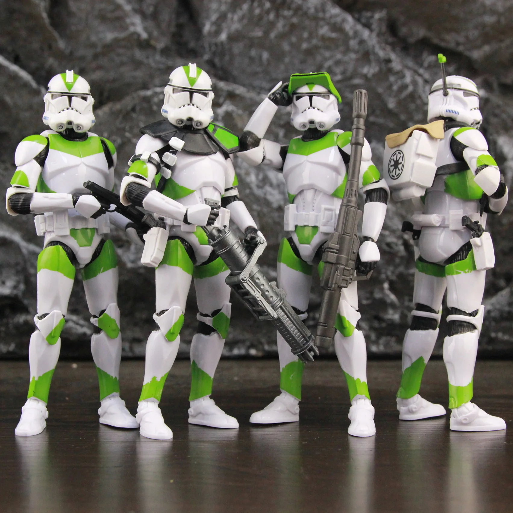 Star Wars 442Nd Trooper Commando Gunner Arc Captain 6 "Action Figure Fase 2 Green Team Clone Toys Modello Di Bambola