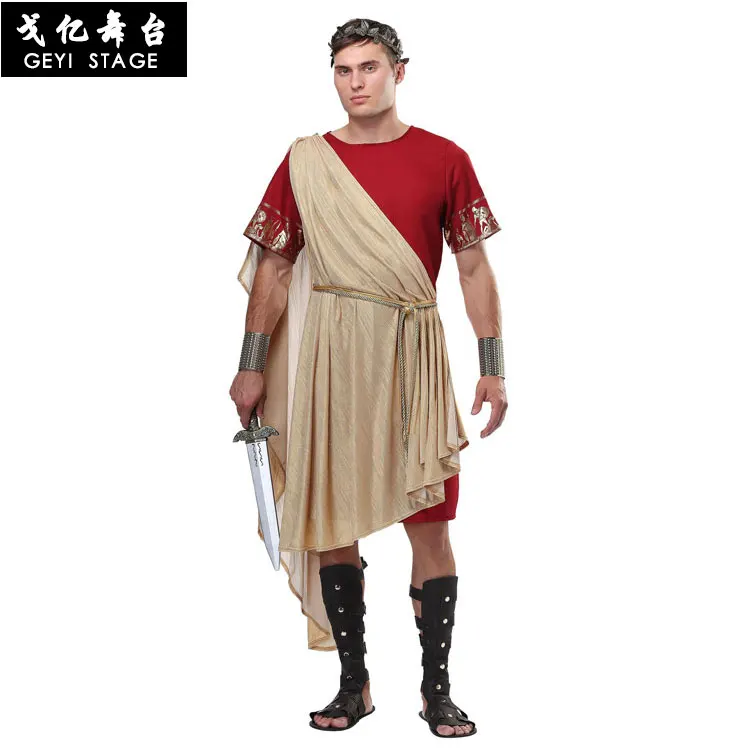 Halloween Stage Performance Party Party Adulto Maschio Athenian Romano Senator Officer Costume