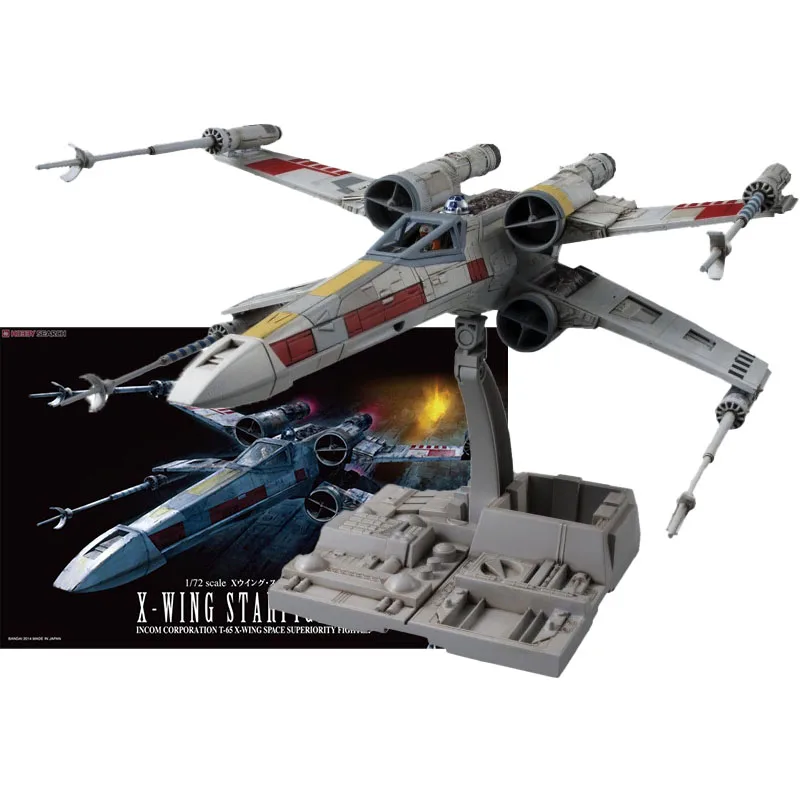 Originale Bandai Star Wars X-Wing Starfighter 1/72 Anime Action Toy Figure Ornamenti Da Scrivania Assemblaggio Giocattoli Modello Da Collezione