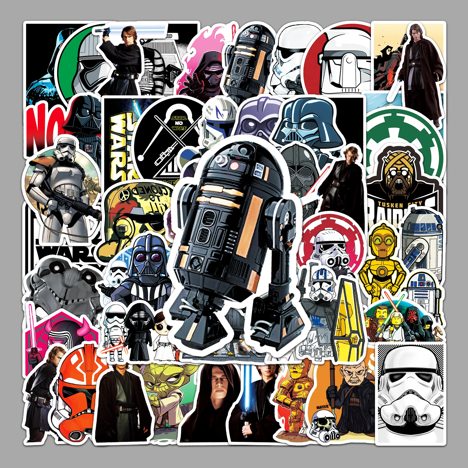 50 Pz/Set Movie Star Wars Stickers Graffiti Ornament Cancelleria Automobile Frigorifero Estetica Plaything Adesivo Anime Fai Da Te