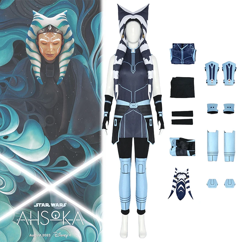 Star Wars Ahsoka Tano Costume Cosplay Per Le Donne Bambini The Clone Wars Cavaliere Jedi Ahsoka Tano Cappello Uniforme Costumi Di Halloween