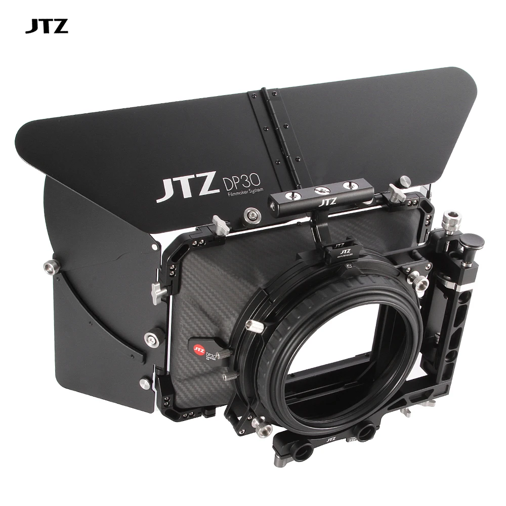 Jtz Dp30 Pro Cine Scatola Opaca 4X4 "In Fibra Di Carbonio Con Morsetto Per Asta Di Guida Da 15Mm/19Mm Per Video Fotocamera Sony Fs5 Fs7 A7 A7R A7S Ii 