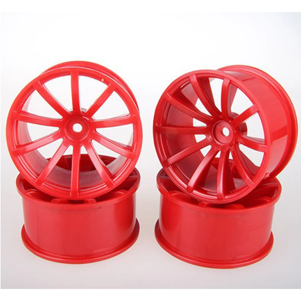 Speedline. Set 4 Pneumatici Rossi Da 2.2 "Per Auto Rc 1/10 (Speedline 037R1). Pneumatici Rc 1/10