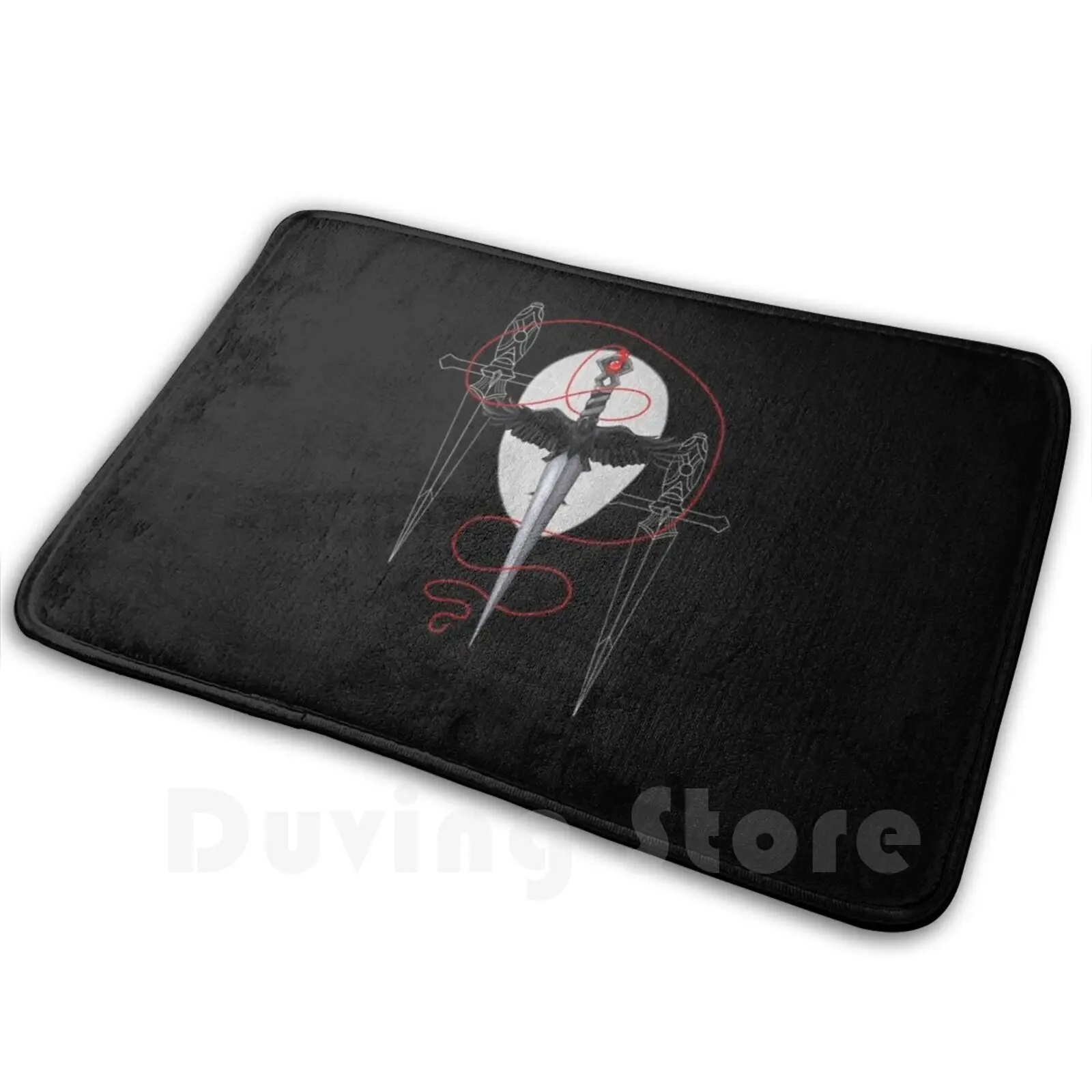 Red Thread Of Fate Mat Tappeto Tappeto Tappetini Antiscivolo Camera Da Letto Ruolo Critico Raven Queen Vax Vabildan Crit Role Dnd Raven Dagger