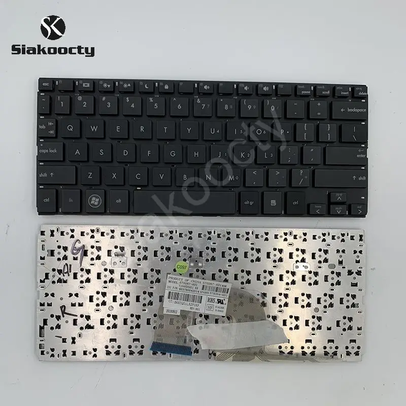 Siakoocty New Us Keyboard For Hp Mini 5100 5101 5102 5103 5105 2150 Series Keyboard Us English 578364-001 570267-001 V104526As1