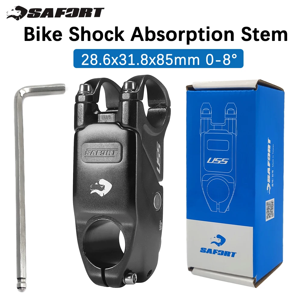 Safort Uss Sospensione Stelo 28.6X31.8X85Mm 0-8 ° Per Downhill Off-Road E-Bike Bike Ammortizzatore Mtb Manubrio Della Bicicletta