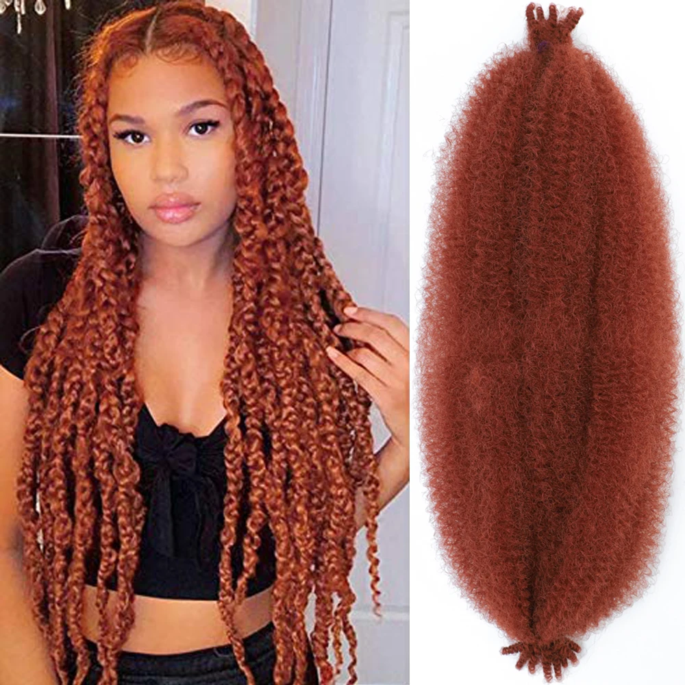 Capelli Elastici Afro Twist 18 Capelli Crespi Morbidi Da 24 Pollici Per Capelli A Torsione Della Passione Farfalla Faux Locs Trecce All'Uncinetto Cape