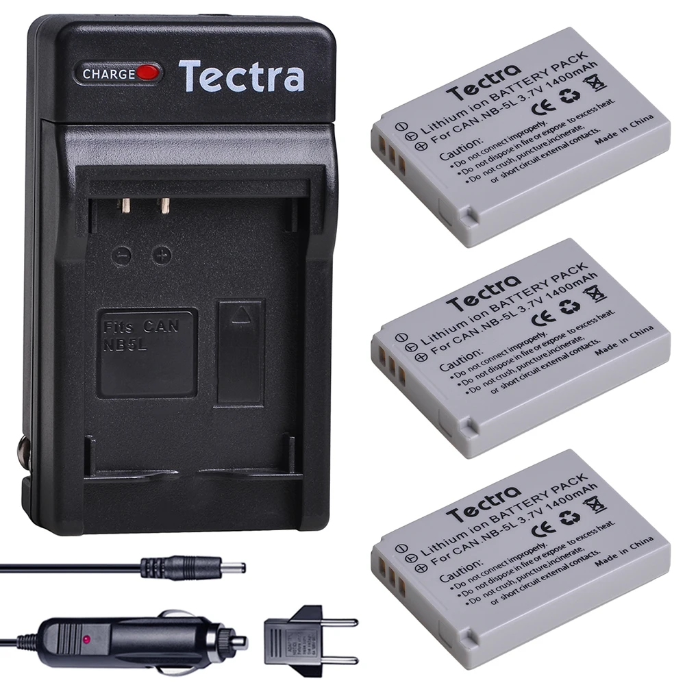 Batteria 1400Mah Nb-5L Nb5L + Caricabatterie Per Canon Powershot S100 S110 Sd790 Sd850 Is Sx200 Is Sx210 Is Sx220 Is Sx230 Hs