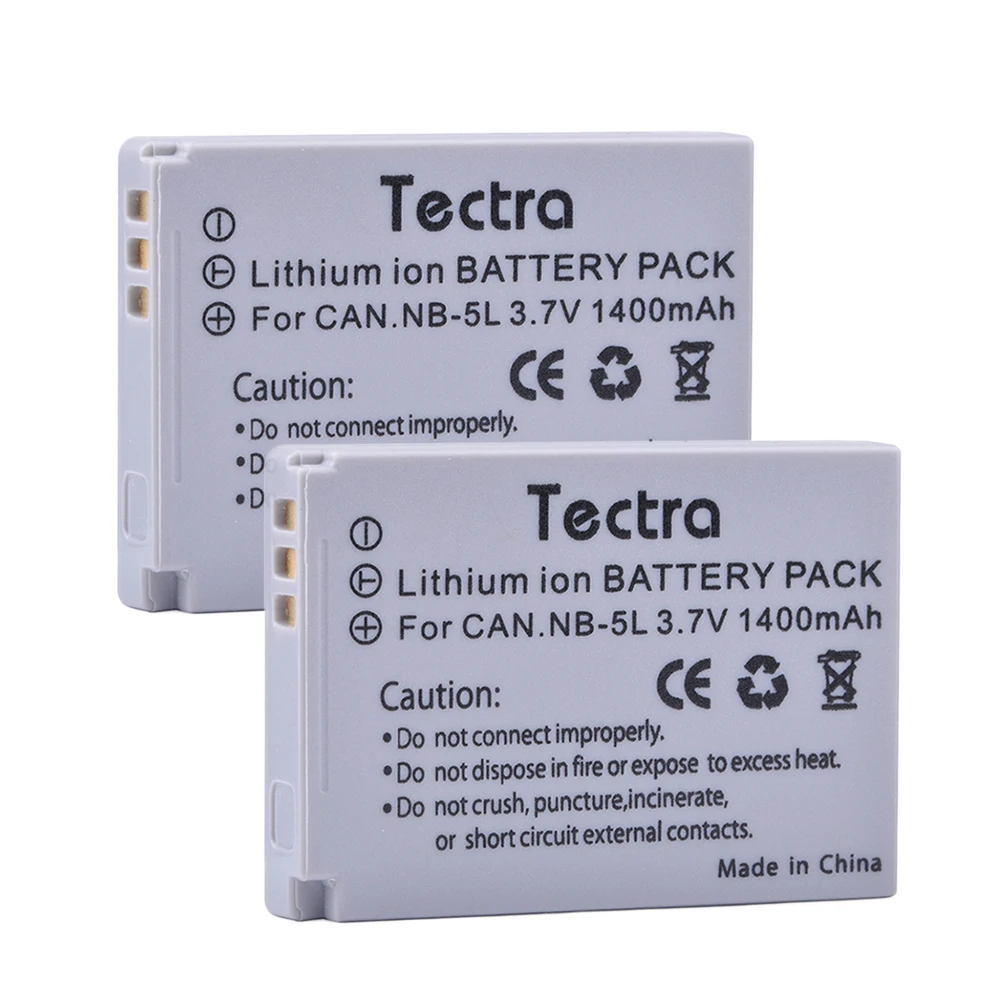 Tectra 2 Pz Nb-5L Nb5L Batteria Per Canon Powershot S100 S110 Sd700 Sd800 Sd900 Sd990 Sx200 Sx210 Sx220 Sx230