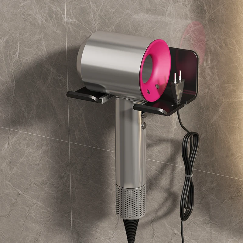 Supporto Per Asciugacapelli Spazio Portaoggetti Per Bagno In Alluminio Dyson Haartrockner Gancio Per Asciugacapelli Universale A Parete