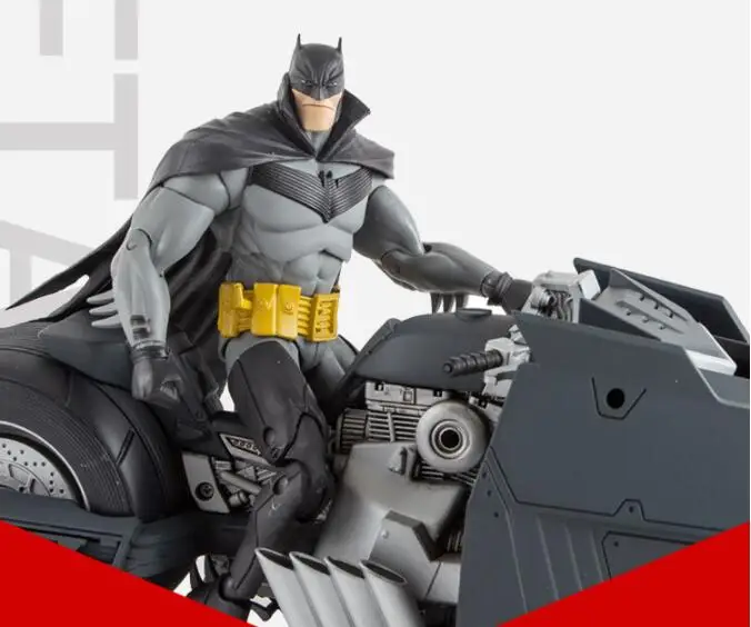 Mcfarlane Batman Motorcycle Figure Model Toys 1/10 Size