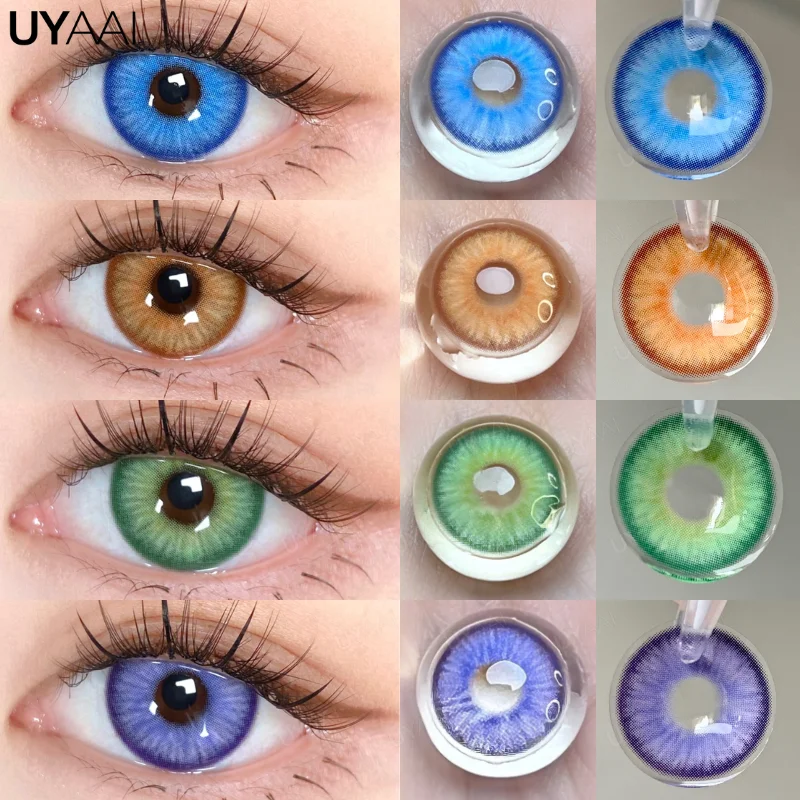 Uyaai Lenti A Contatto Di Halloween 1 Paio Di Lenti Viola Lenti Rosse Lenti Colorate Cosplay Lenti Blu Lenti Coreane Per Le Donne Sconto